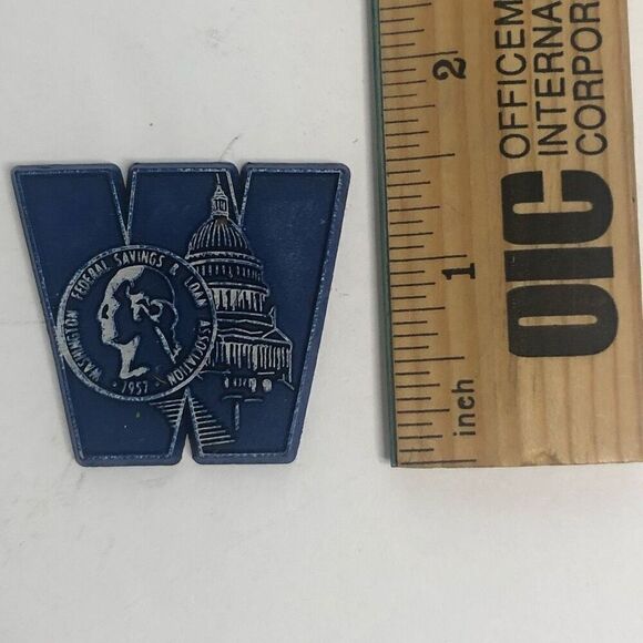 vintage dark blue washington federal savings and loan association 1957 - Picture 3 of 4